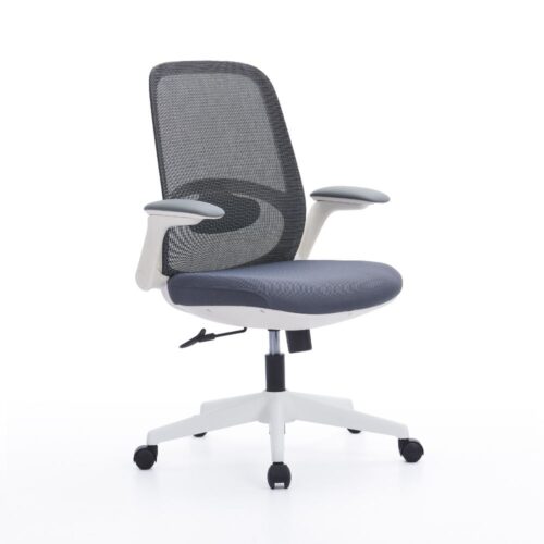 grey and white ergonomic office chair